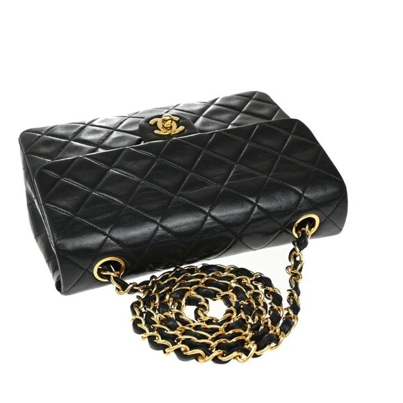 CHANEL CC Logo Mini Matelasse Chain Shoulder Bag Leather Black GHW 809RF425 - Picture 6 of 16